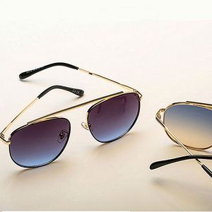 Gafas de Sol Retro de Moda 2022 para Hombre, Montura Grande de Metal, Lentes Degradadas, Gafas de Sol de Piloto para Mujer - Product Image 2
