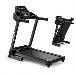 Caminadora Eléctrica Motorizada Plegable y Portátil con Monitor de Ritmo Cardíaco Manual, Pantalla LED, para Entrenamiento de Carrera en Interiores - Product Image 1