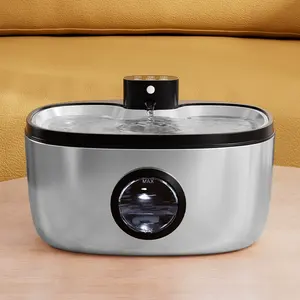 Nouvelle fontaine d'eau pour animaux de compagnie Hydro séparation Smart Cat fontaine 304 acier inoxydable chat chien distributeur d'eau - Product Image 1