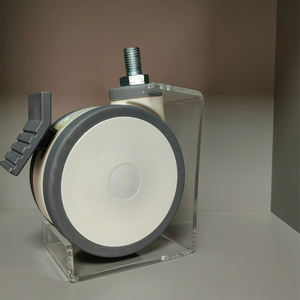 Roue médicale à double roulement <span class=keywords><strong>de</strong></span> 5 pouces avec frein pour lit d'hôpital - Product Image 4