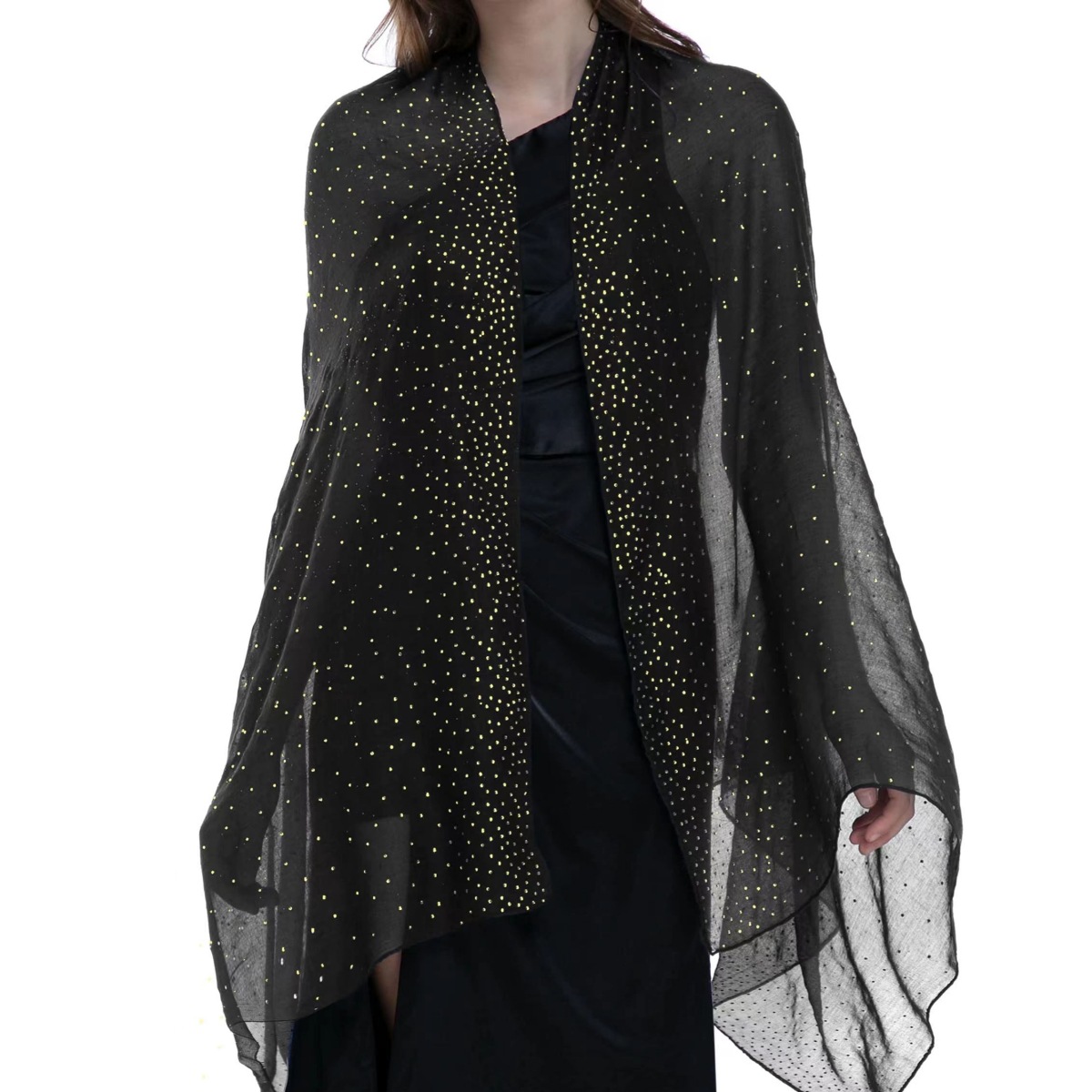 black feather shawl