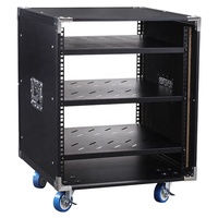 Boîte de rack d'amplificateur 12U Flight Case avec roulettes avec tiroirs