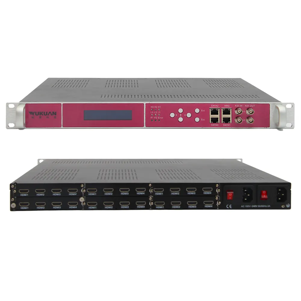 8 In 1 HD MI H.264 HD 1080P Encoder ASI Input ASI Output IP Input IP MPTS Output Two Power Supplies