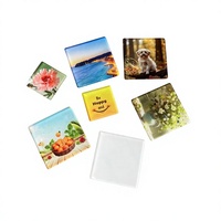 Aimants de réfrigérateur vierges en acrylique de 3,8 mm pour sublimation, forme carrée, pour transfert thermique, souvenir touristique, cadeau photo, vente en gros