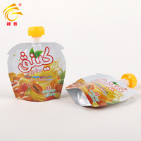 120Ml Op Maat Bedrukt Logo Stand-Up Zakje Folie Gelamineerd Vruchtensap Plastic Zak