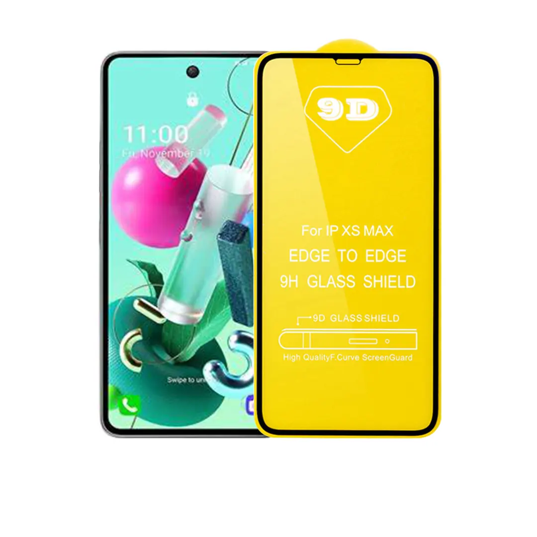 Mobile phone shock proof silk print 9D tempered glass screen protector for Xiaomi MI 8 6 5X Pro Lite