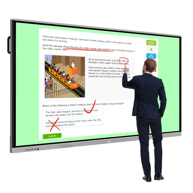 Interactive Whiteboard Electronic With Stand for 100 Inch Touch Screen Interactive Flat Panel Smart Writing Board