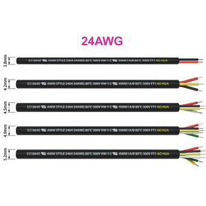 AOHUA Dây Cáp Điện Tín Hiệu Dòng Điện Thấp PVC Chứng Nhận 24AWG 2464 2P 3P 4P 5P 6P - Product Image 2