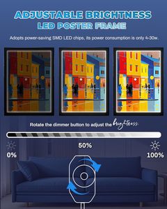 Aluminum Magnetic Frame <b>Light</b> <b>Box</b> Sign Rectangle Shape Wall Mount Hidden Hooks <b>Advertising</b> Display LED Lightbox - Product Image 3