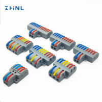 ZHNL DIY GO Mini Connecteur de câble en cuivre universel compact de type levier, bornier réutilisable à insertion rapide 2/3 ports pour câble électrique