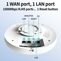 Punto de Acceso Inalámbrico de Techo Personalizado Openwrt de Doble Banda Gigabit, Montaje en Pared, 3000Mbps MT7981B, Wifi 6, Poe, para Hoteles Públicos
