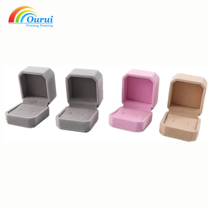 Caja de Anillo Octogonal de Terciopelo Personalizada Directo de Fábrica con Forro Negro en Varios Colores, Caja de Regalo de Anillo de Terciopelo Personalizada para Mujer - Product Image 4