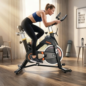 Vélo de spinning commercial avec frein en feutre de laine, écran LCD, pour cardio-training et <span class=keywords><strong>musculation</strong></span> - Product Image 1