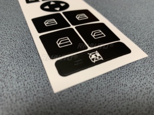 Pegatinas de Reparación para Botones de Elevalunas de Coche, para Mercedes Benz 08-14 W204 C300 C350, Kit de Reparación de Botones, Reparan Botones Desgastados y Feos - Product Image 2