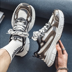 Zapatillas de Lujo de Diseñador para <span class=keywords><strong>Hombre</strong></span> con Cordones, Malla Transpirable, Aumento de Altura, Antideslizantes, para Correr, Color Sólido, Deportivas, para Caminar, ¡Oferta Caliente! - Product Image 5