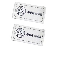 Étiquettes tissées personnalisées pour vêtements, étiquettes de marque de vêtements, étiquettes en polyester pliées sur le côté, étiquettes textiles