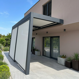 Pérgola Moderna 4x3 de Aleación de Aluminio con Recubrimiento en Polvo, Ecológica e Impermeable, con Techo de Láminas Motorizadas y Persianas Enrollables con Sistema Zip Track - Product Image 3