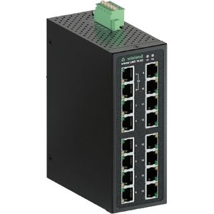 Commutateur Ethernet industriel Wienet Ums 16-2G, 16 ports, 2 Gigabit Rj45, dispositif réseau non géré pour usage industriel - Product Image 1