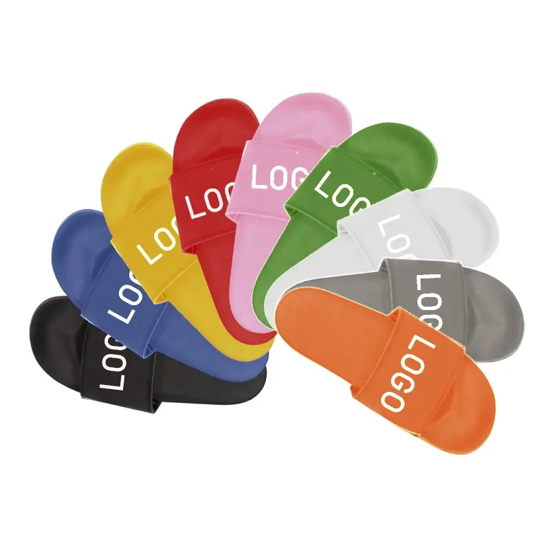 Zapatillas de casa con logotipo personalizado para niños y mujeres, zapatos de suela de goma Eva, deslizantes, para verano