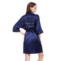 Kimono de Seda y Satén Personalizado con Logotipo Bordado para Spa, Bodas, Novias, Damas de Honor, Fiesta Nupcial, Vestidos de Noche para Mujer