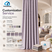 Rideaux de séparation de pièce sur mesure du sol au plafond, tissu texturé violet lavande, draperie pour appartement studio moderne