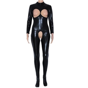 Combinaison sexy en similicuir érotique pour femmes, combinaison sexy pour boîte de nuit, combinaison sexy à entrejambe ouvert, <span class=keywords><strong>lingerie</strong></span> - Product Image 5