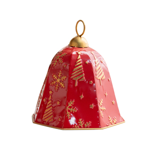 Campanelle <span class=keywords><strong>di</strong></span> Natale in Ferro Goffrato in 3 Misure, Campana a Slitta in Metallo con Motivo a Fiocco <span class=keywords><strong>di</strong></span> <span class=keywords><strong>Neve</strong></span> e Renna, Decorazione Ecologica con Corda <span class=keywords><strong>di</strong></span> Juta - Product Image 6