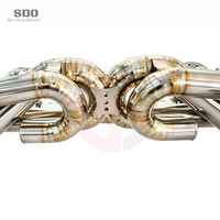 Tuyaux d'échappement Valvetronic en titane SDO pour Porsche 718 Cayman GT4 4.0L 2019-2024 Performance Catback avec embouts argentés plaqués