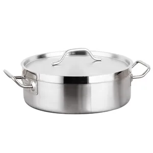 Deep Stainless Steel Stock Soup Pot Pan Saucepan Cooking Stew Catering  Casserole