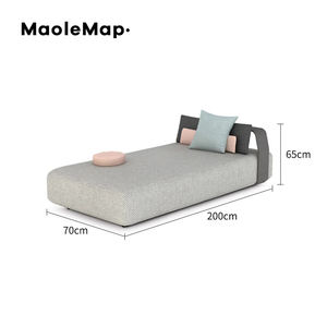 Muebles de piscina Silla de exterior de lujo Patio Jardín <span class=keywords><strong>Tumbona</strong></span> de ratán Playa Daybed Balcón moderno <span class=keywords><strong>Terraza</strong></span> Patio trasero Sofá italiano - Product Image 1