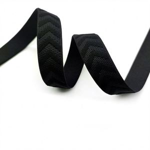 Custom Embossed Jacquard <b>Elastic</b> Band Comfortable Woven Nylon Classic Style Thickness Free Sample Available Webbing <b>Belt</b> Strap - Product Image 1