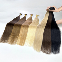 Ekstensi Rambut Super Double Drawn Flat Tip Remy Eropa Keratin Italia Pre Bonded Flat K Tip