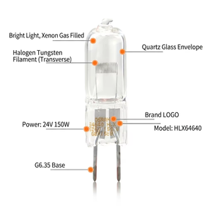 หลอดไฟผ่าตัดแบบฮาโลเจนไร้เงา <span class=keywords><strong>150W</strong></span> ระดับมืออาชีพ และไฟไมโครสโคป 24V 64657 HLX ผลิตโดย <span class=keywords><strong>OSRAM</strong></span> สำหรับอุปกรณ์การแพทย์ - Product Image 5