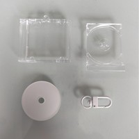 Boîtier de CD en acrylique personnalisé porte-clés avec puce RFID NFC porte-clés de musique mini étiquette caractéristique