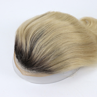 Prothèse capillaire indienne droite sur mesure de qualité supérieure pour hommes, avec contour AA, ligne de cheveux naturelle, respirante, en dentelle frontale et contour en PU fin