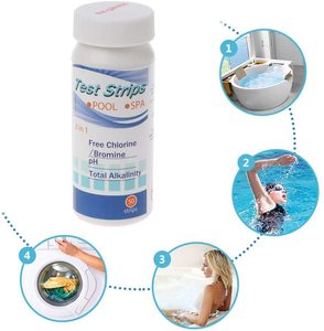 Bandelettes de test de <span class=keywords><strong>PH</strong></span>/alcalinité totale/<span class=keywords><strong>chlore</strong></span> résiduel 3 en 1 pour piscine, papier de test de <span class=keywords><strong>PH</strong></span> quotidien pour eau, <span class=keywords><strong>bandelette</strong></span> de test d'alcalinité pour aquarium - Product Image 5
