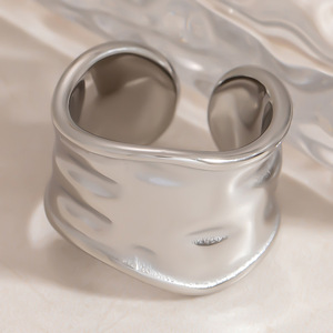 Stainless Steel <b>Ring</b> Geometric Shape Open Design Light Luxury Style Unisex Party Jewelry - Product Image 2