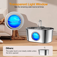 Distributeur d'eau intelligent pour animaux de compagnie en acier inoxydable 304 de 3,2 L, fontaine électrique pour animaux de compagnie, bol à boire automatique pour chats avec pompe silencieuse pour chiens