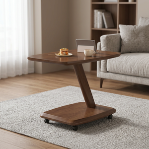 Modern Wood <b>Coffee</b> <b>Table</b> <b>Midcentury</b> Design Movable Living Room Furniture - Product Image 2