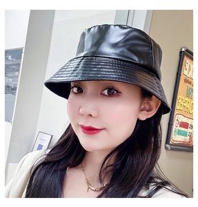 새로운 디자인 Pu 패션 방수 낚시 모자 여자 태양 양동이 냉각 태양 베일 하드 모자 - Product Image 4