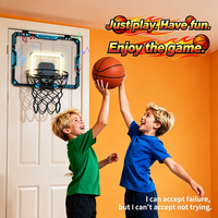 Panier de basket électronique d'intérieur personnalisé OEM pour enfants avec son et lumière, tableau de scores interactif, mini jouet à suspendre sur la porte