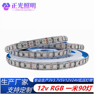 ไฟ LED แถบแสงสี RGB 12V 5050 ยี่ห้อ Positive Lighting ความยาว 60LEDs/เมตร 8W ควบคุมด้วยระบบสัมผัส สำหรับห้องนอน บาร์ ร้านคาราโอเกะ ไฟตกแต่งภูมิทัศน์ - Product Image 5