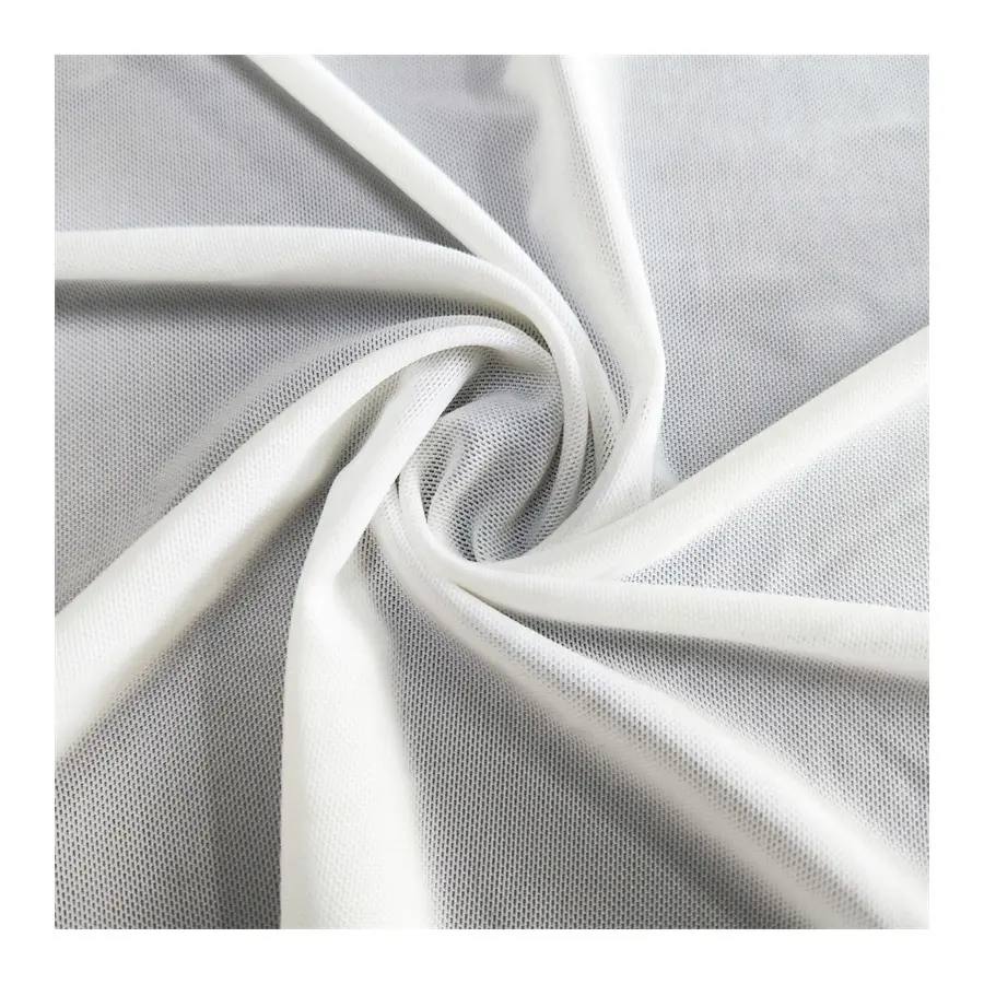 4-way stretch net printed power mesh fabric for gymnasium dress