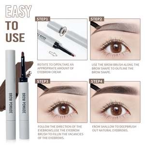 Haute Pigment Sourcils Teinte Crème Étiquette De Maquillage En Gros Personnalisé 4 Nuances Vegan Biologique Étanche Sourcils Pommade Marque Privée - Product Image 5