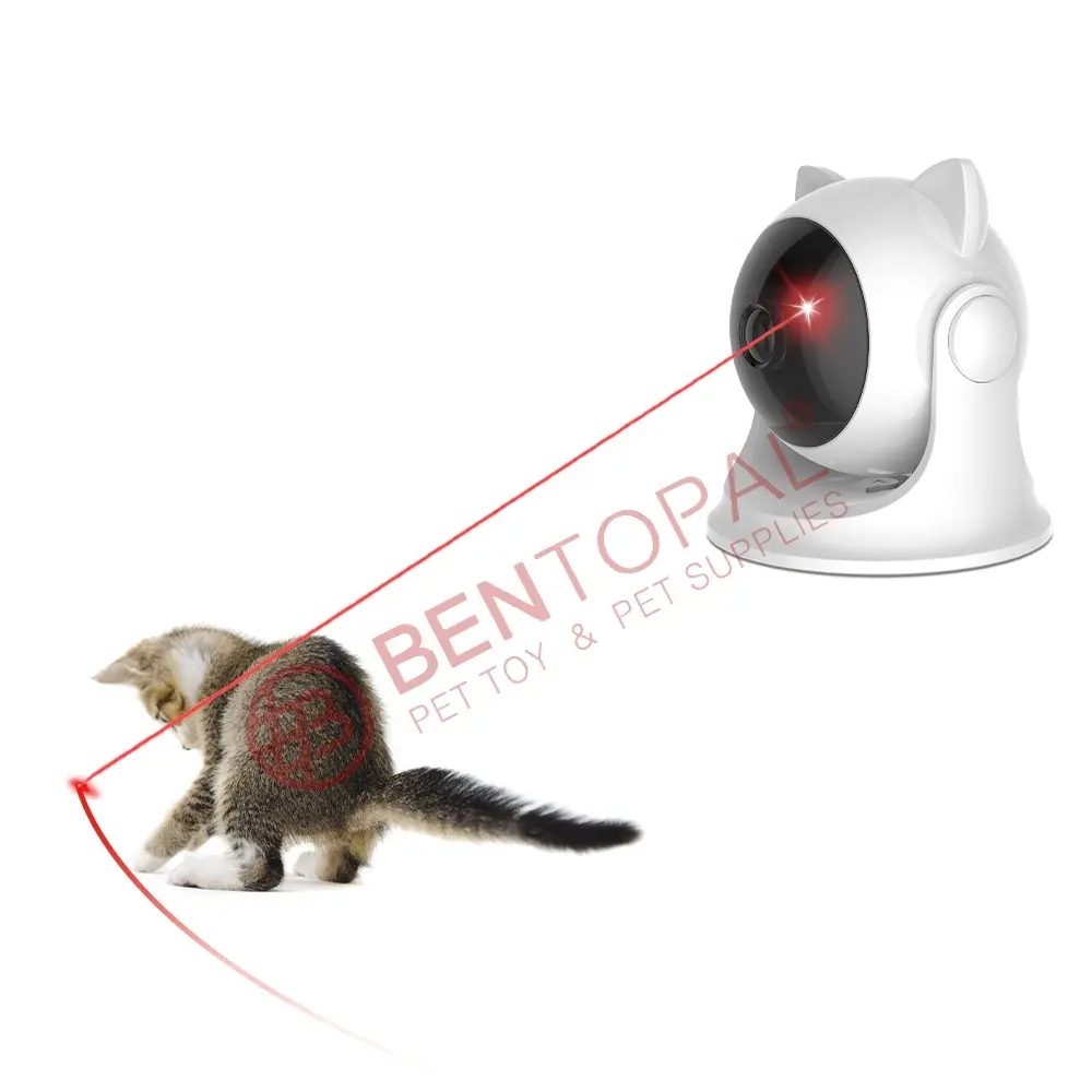 Small and Exquisite Smart Cat Laser Pointer Toy Auto Timer and Rotating Irregularly Interactive Cat Toy
