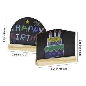 Wooden <b>Message</b> <b>Board</b> Irregular Shape Black Chalkboard With Stand Home Use Rustic Design Christmas Decoration - Product Image 5