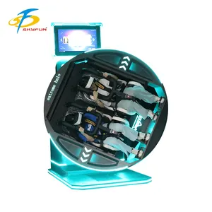 เครื่องจำลองการบินแบบหมุนได้360องศาเครื่องเล่นเกมเสมือนจริง<span class=keywords><strong>2</strong></span>ที่นั่งโลหะไฟเบอร์กลาสในร่ม/กลางแจ้ง - Product Image 1