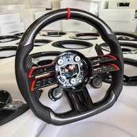 Volant plat en fibre de carbone YLA pour Benz AMG C63 GT C43 C63 W221 S63 W205 W204 W213 2020+ Volant de course automobile