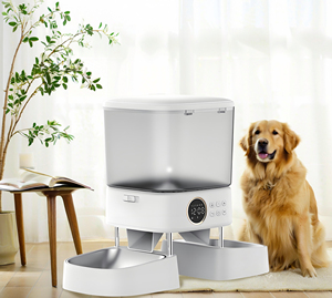 CITICITY OEM Pet Products 5L Automatic Portable Food Dispenser Push Button Double Bowl Dog <b>Cat</b> Smart Pet <b>Feeder</b> - Product Image 3