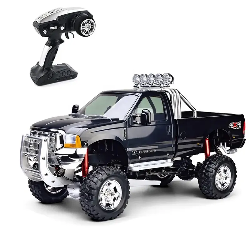 TRASPED HG-P410 블랙 4WD 등산 자동차 배터리 및 충전기 RC 장난감 라디오 제어 픽업 1/10 락 크롤러 4X4 랠리 트럭